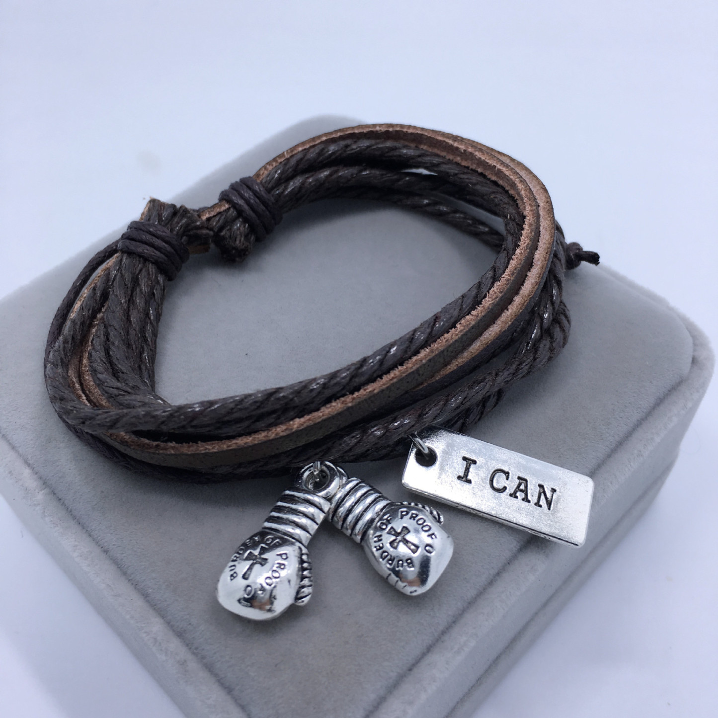 Never Never Give Up Boxing Bracelet