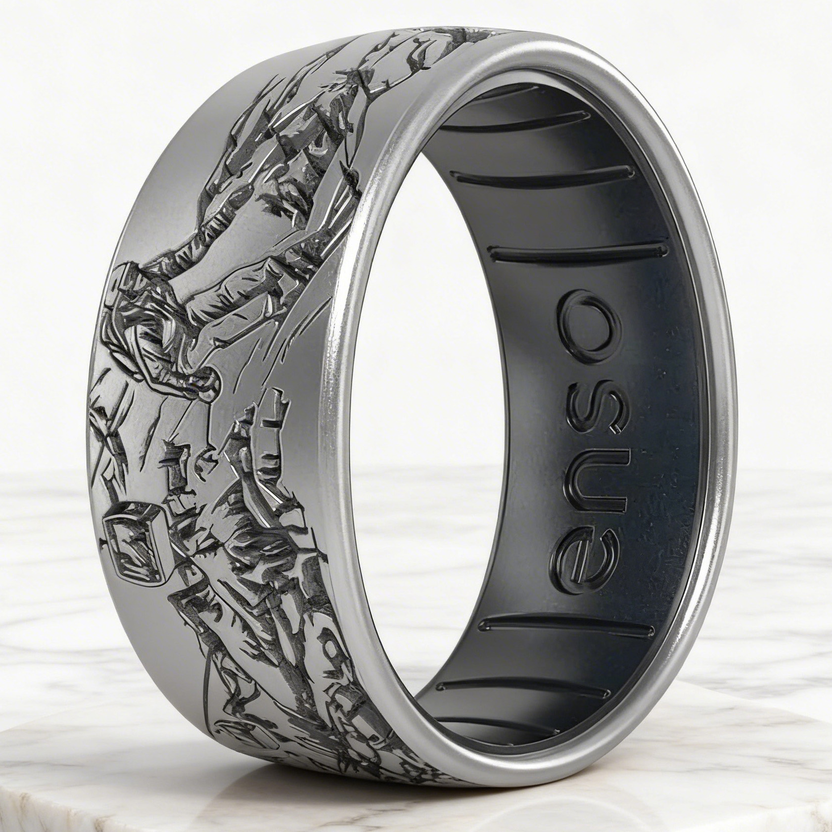 Modern Minimalist Laser Comfort Fit Ring