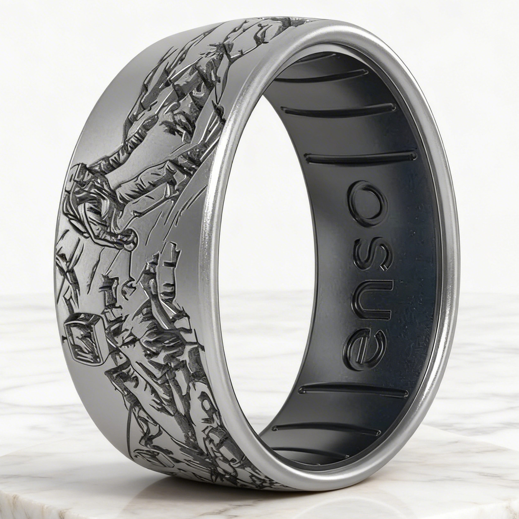 Modern Minimalist Laser Comfort Fit Ring