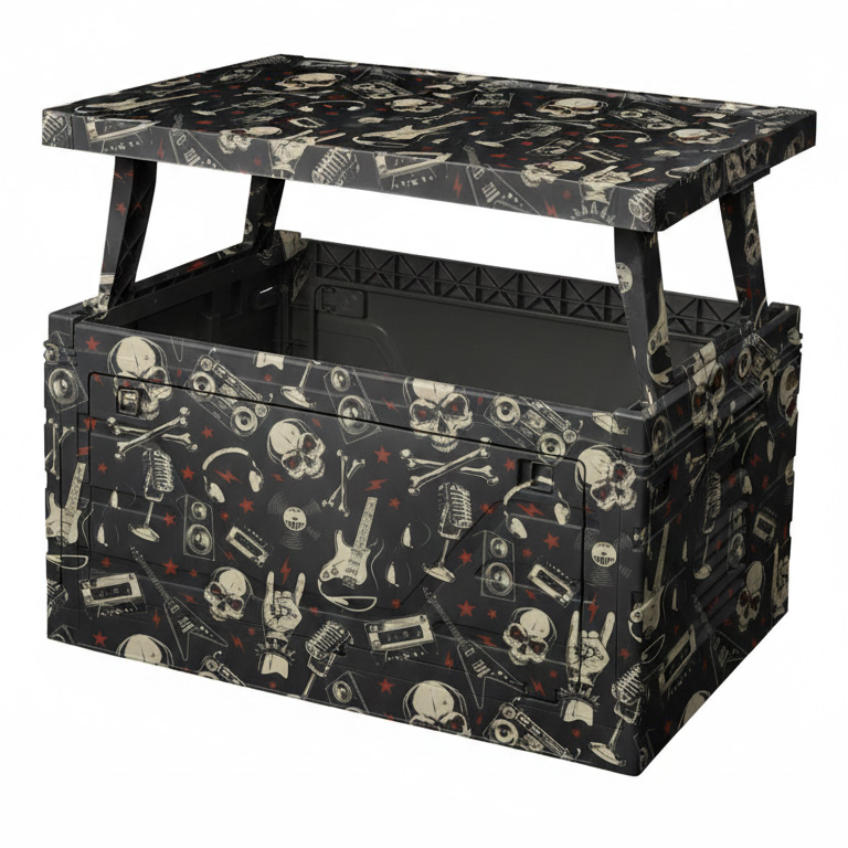 Rock Punk Skull Style Foldable Storage Box 