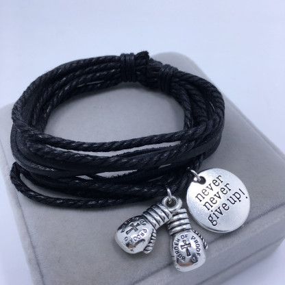 Never Never Give Up Boxing Bracelet
