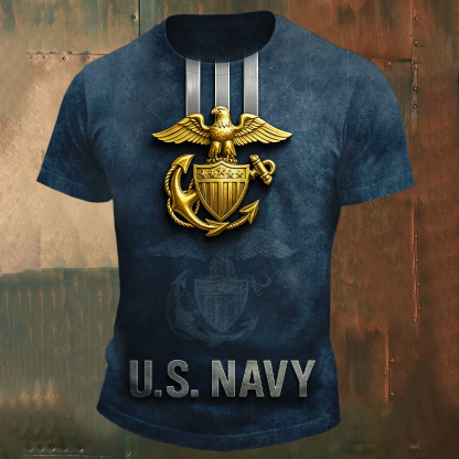 U.S.NAVYPrintCasualT-Shirt