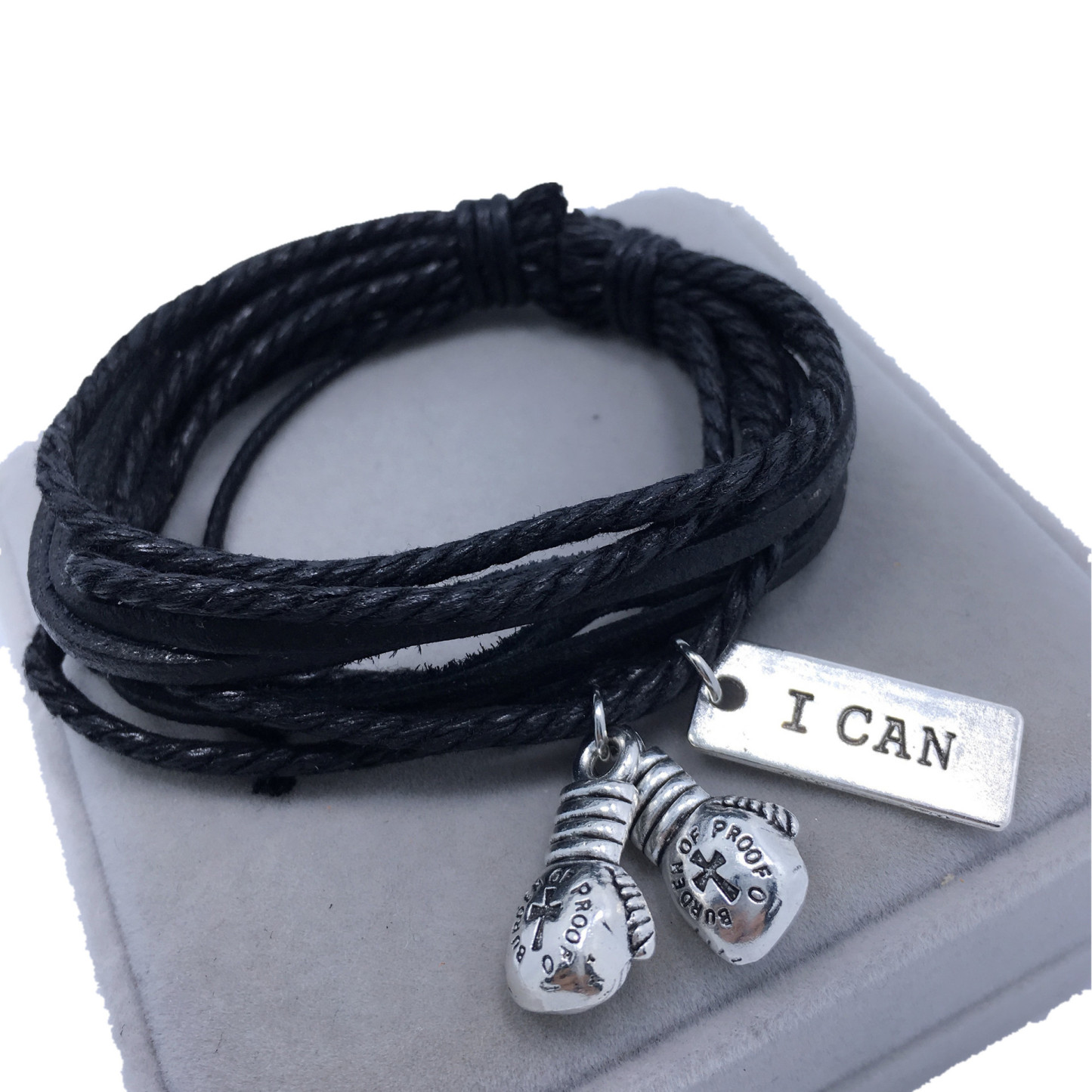 Never Never Give Up Boxing Bracelet