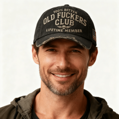 Old Fuckers Club-Vintage Baseball Cap