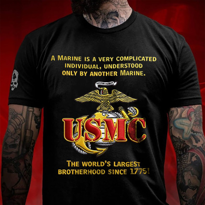 USMC “A Marine Is Complicated” Short Sleeve T - Shirt