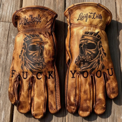 Gothic Skull Rider Motorcycle Gloves