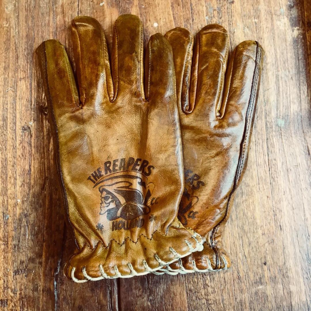 Vintage Style Pattern Motorcycle Riding Gloves