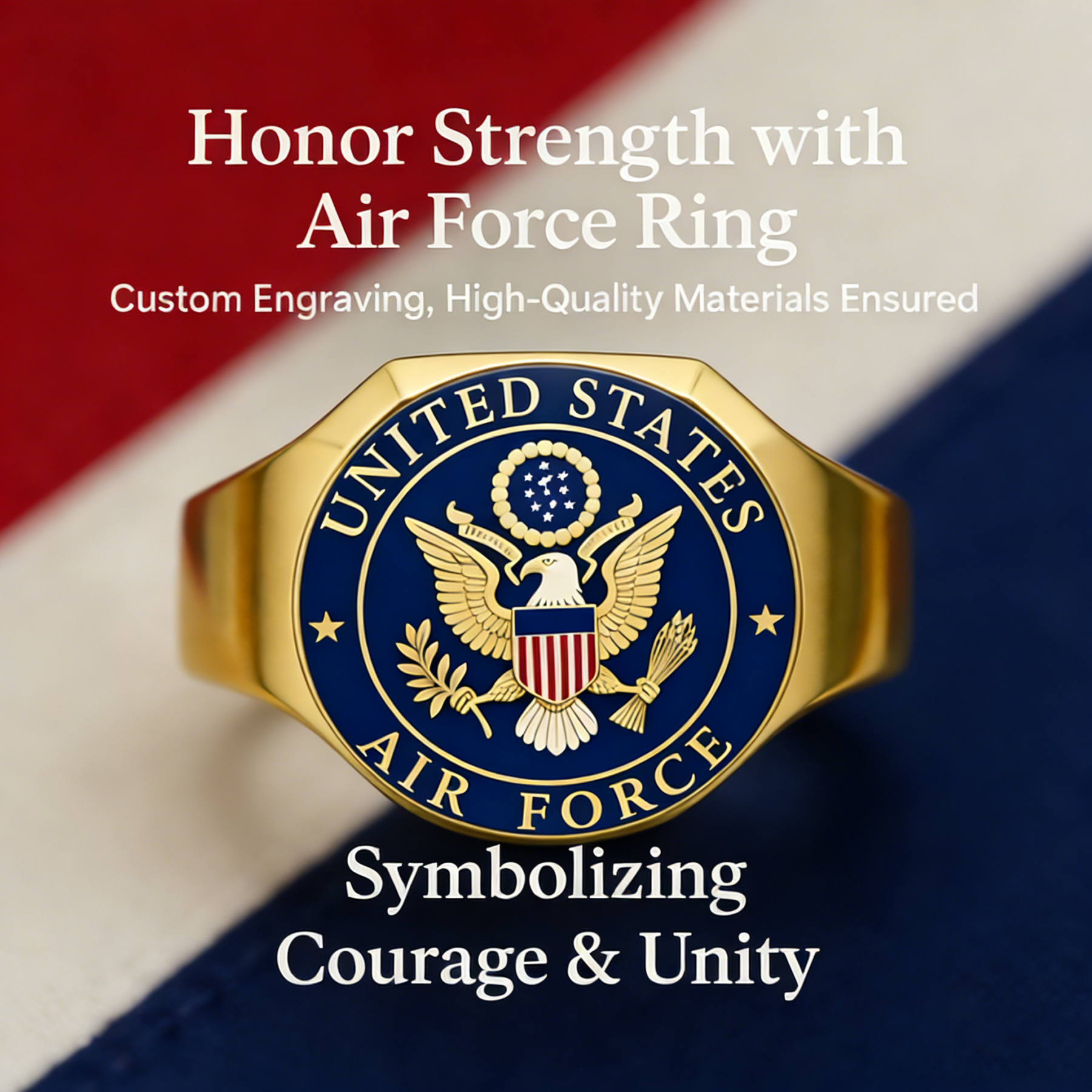 Heritage AIR FORCE Emblem Ring