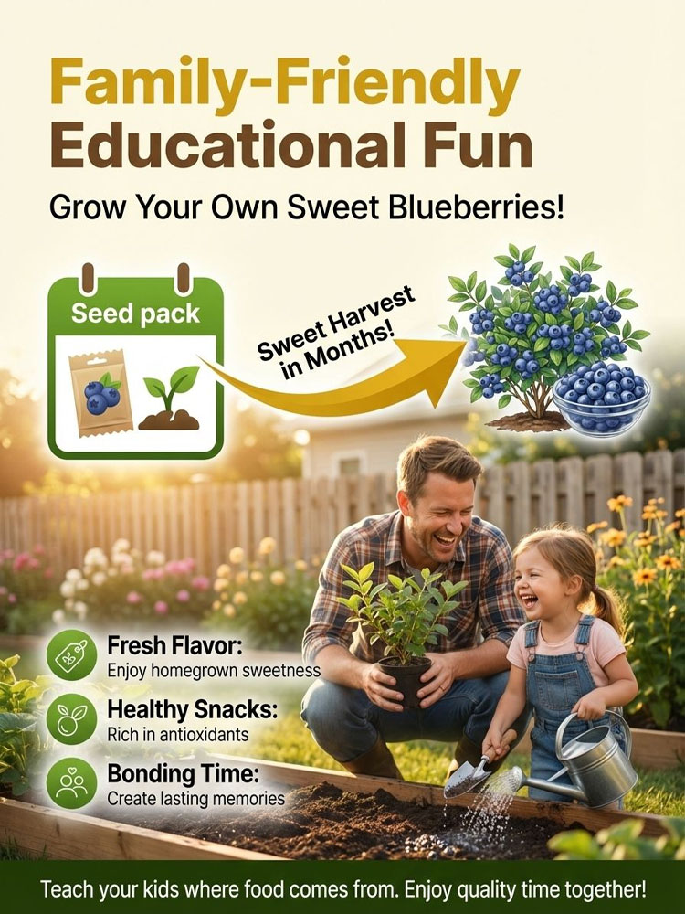 Mixed Blueberry Seeds – Assorted Varieties, Easy to Grow, Home Garden Fruit