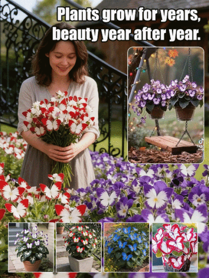 Moonlight Butterfly Flower Seeds – Rare Variety, High Germination Rate + Fertilizer Included