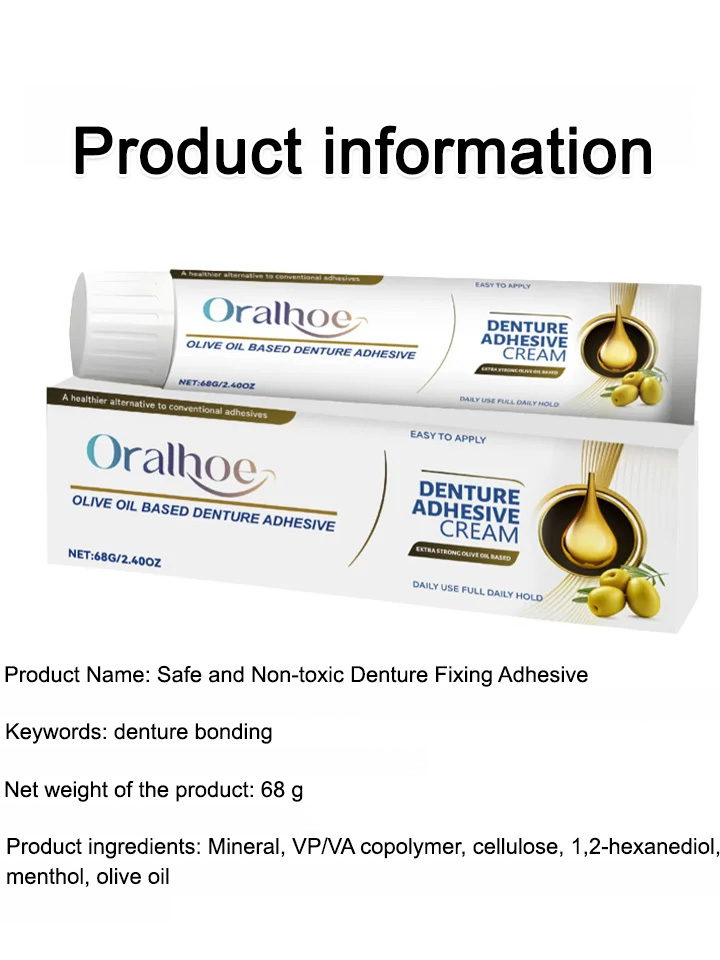 Safe and non-toxic denture adhesive