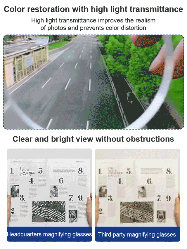 Color-changing anti-blue light presbyopia glasses