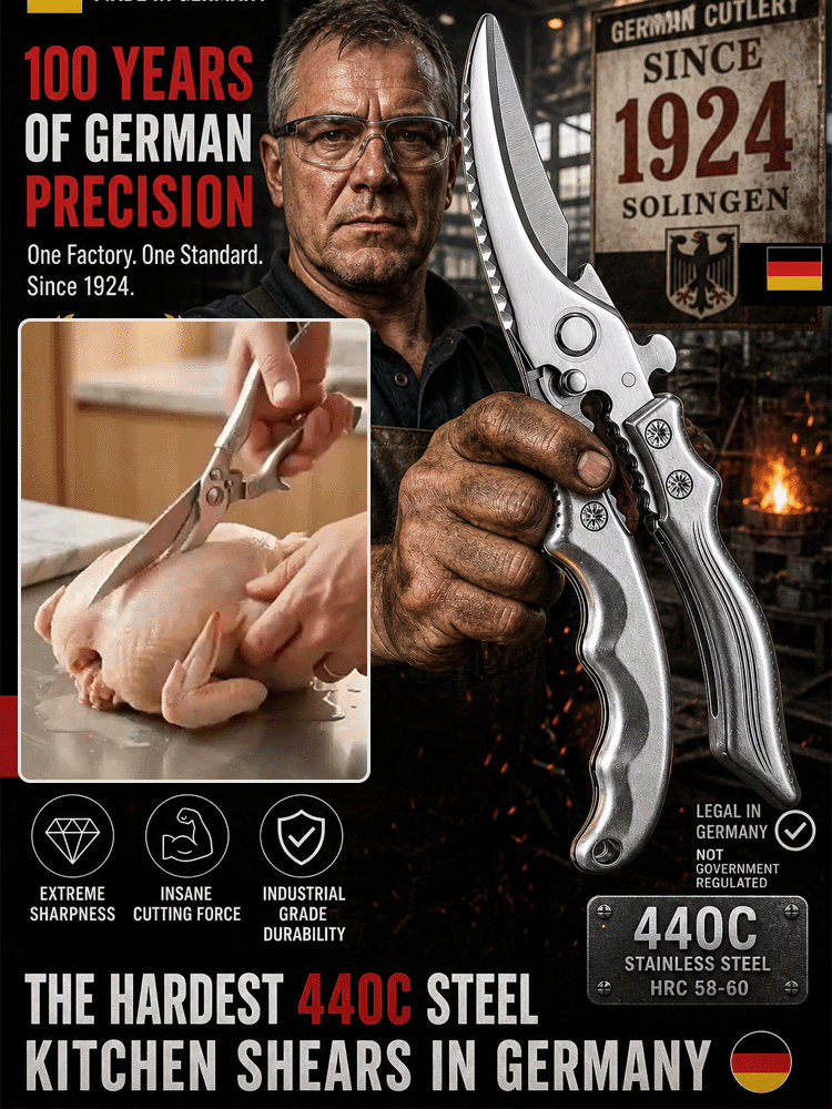 German stainless steel kitchen scissors