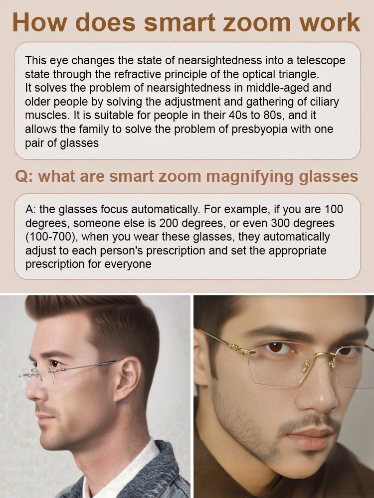 Color-changing anti-blue light presbyopia glasses