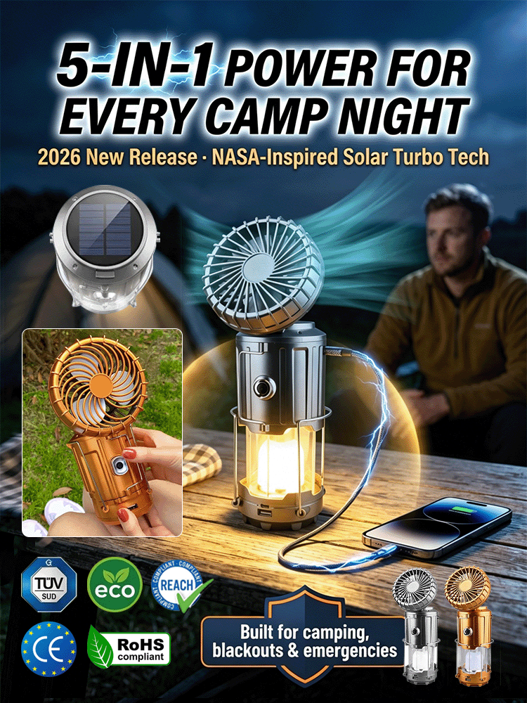 Outdoor Solar Charging Fan