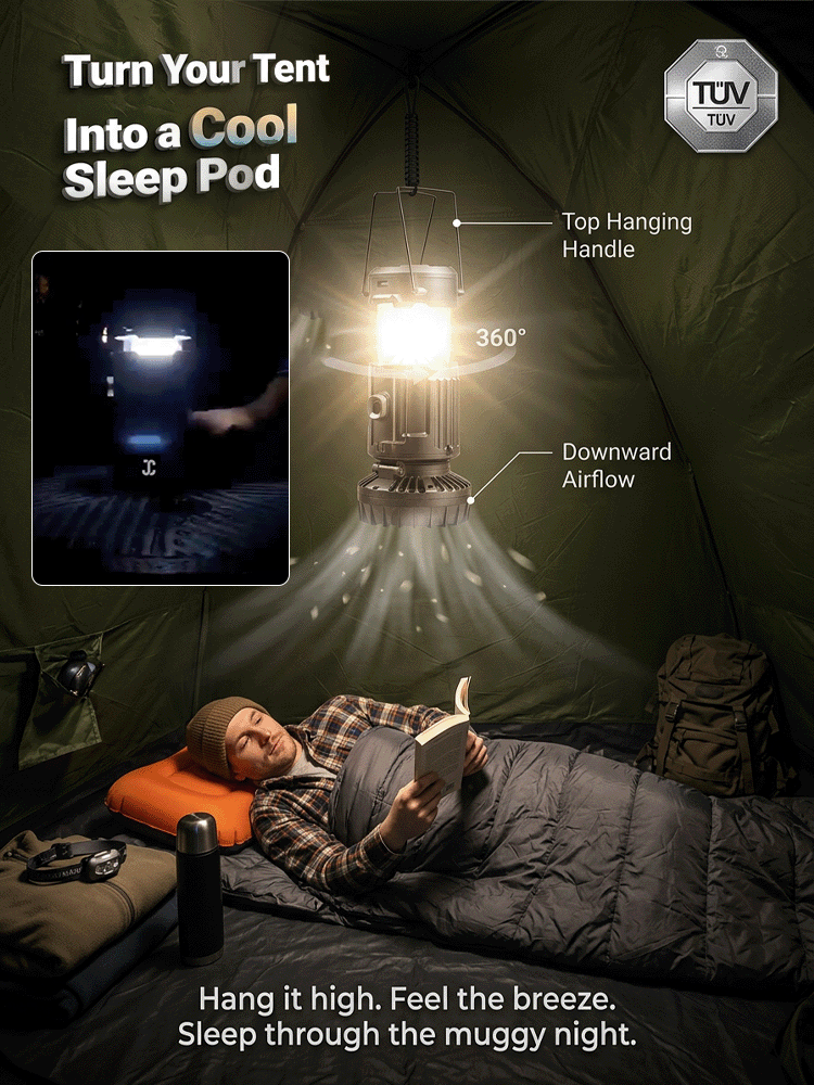 Outdoor Solar Charging Fan