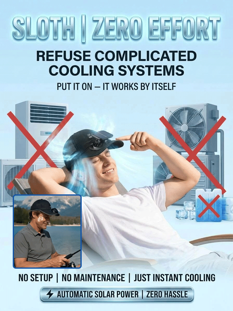 [Outdoor Cooling Essential] Solar-Powered Breathable Mesh Baseball Cap