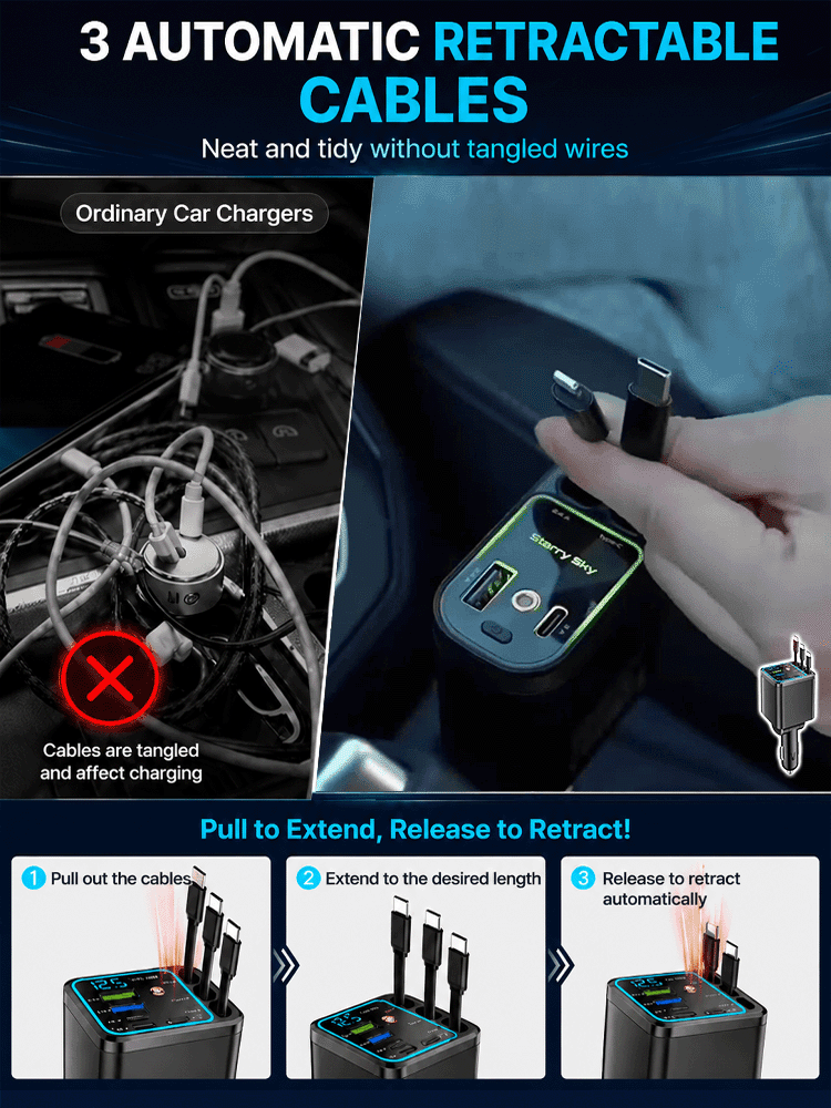 Seven-in-One Car Starry Sky Charger