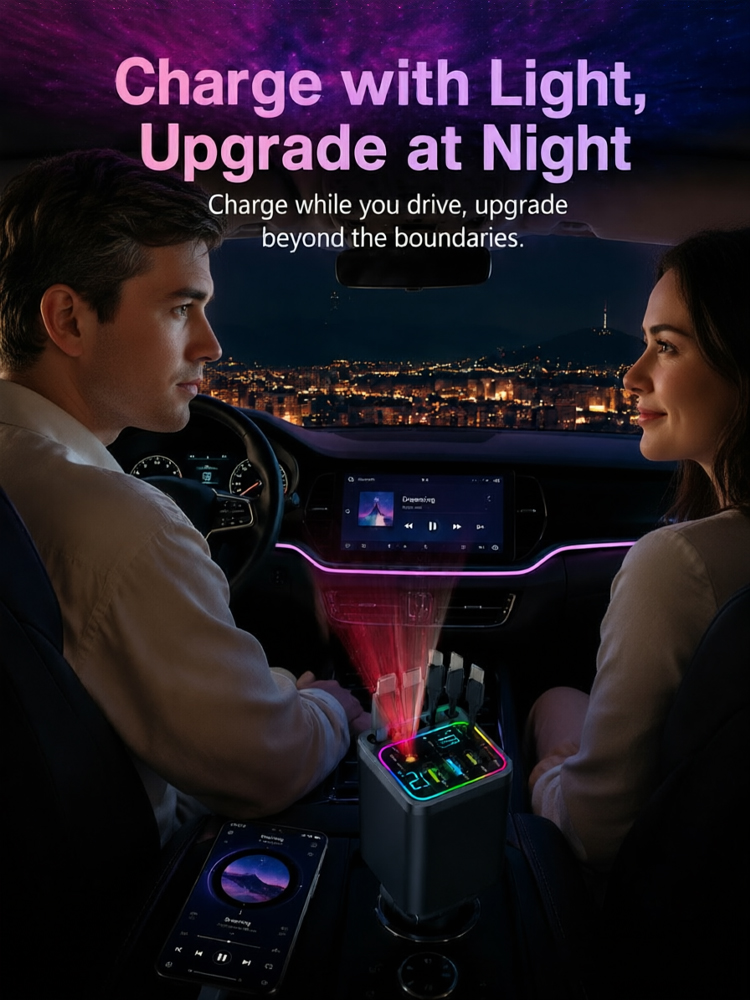Seven-in-One Car Starry Sky Charger