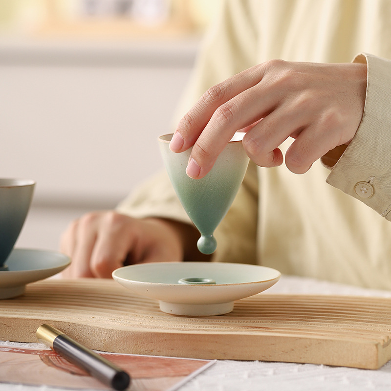 Tasse à cloche en céramique Tasse à thé Kung Fu Petite tasse Tasse à thé Tasse d'hôte Tasse simple Tasse à thé Ensemble de tasses à thé à boire