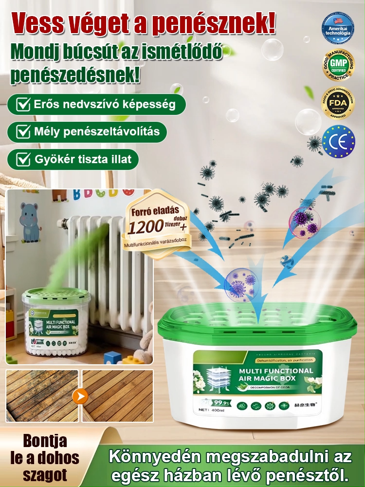 Statikus tapadási technológia 🚀 hatékonyan távolítja el a penészt és az ártalmas anyagokat a levegőből 🔍