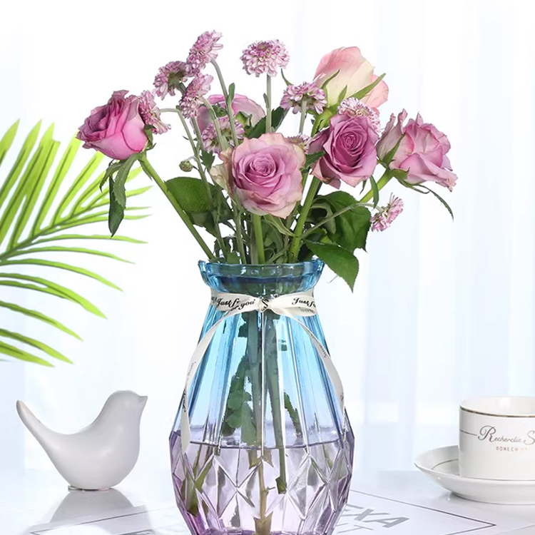 Skandináv kreatív átlátszó üvegváza