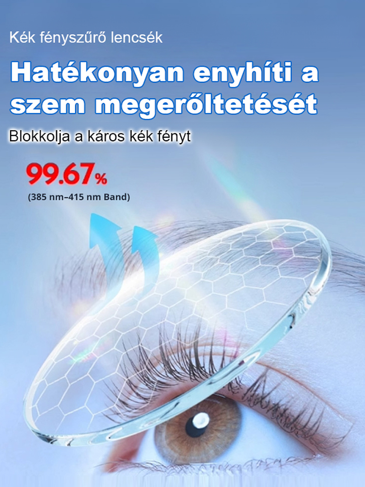 🛡️Dupla védelem, magas felbontású kék fény szűrős szemüveg👀 Sugárzásmentesít és csökkenti a fáradtságot 📱 Mobiltelefonozás közben nem fárasztja a szemet