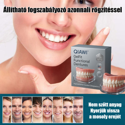 Élvezd a rágást aggodalom nélkül! 🦷 Amerikai csontszerkezet-támogató technológia 🔥 Szerezd vissza a fiatalkor harapóerejét!