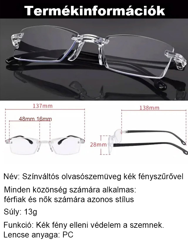 🛡️Dupla védelem, magas felbontású kék fény szűrős szemüveg👀 Sugárzásmentesít és csökkenti a fáradtságot 📱 Mobiltelefonozás közben nem fárasztja a szemet