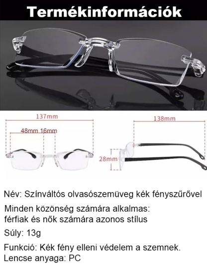 🛡️Dupla védelem, magas felbontású kék fény szűrős szemüveg👀 Sugárzásmentesít és csökkenti a fáradtságot 📱 Mobiltelefonozás közben nem fárasztja a szemet