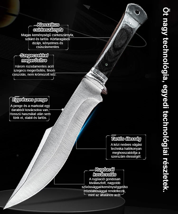 ⚡️Nagy széntartalmú rozsdamentes acélból kovácsolt, sokoldalú eszköz – otthoni nélkülözhetetlen kellék