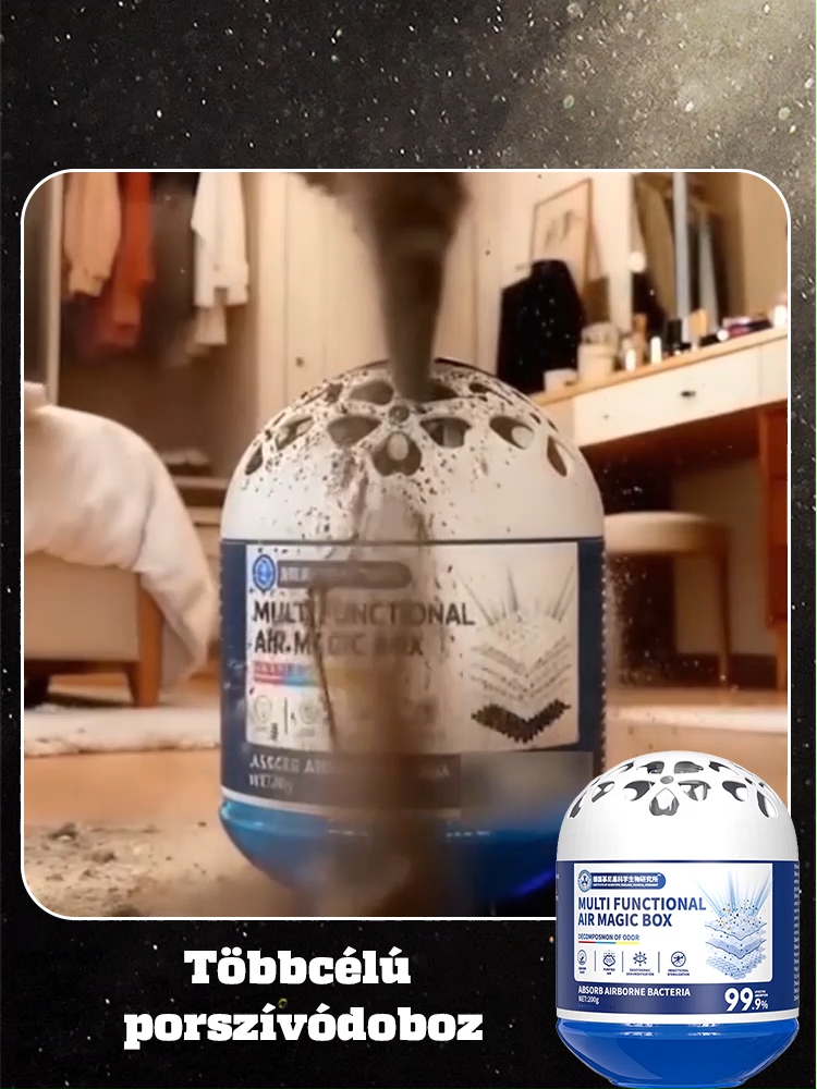 🌪️Hurrikán erejű szívóerő! A porszívó varázslatos doboza 🧹 pillanatok alatt felszippantja a levegőben lévő port és törmeléket!