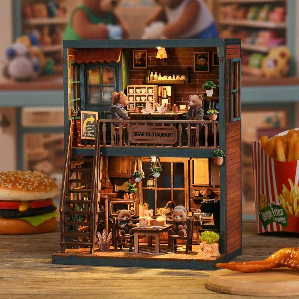 Bear Restaurant DIY Book Nook Kit