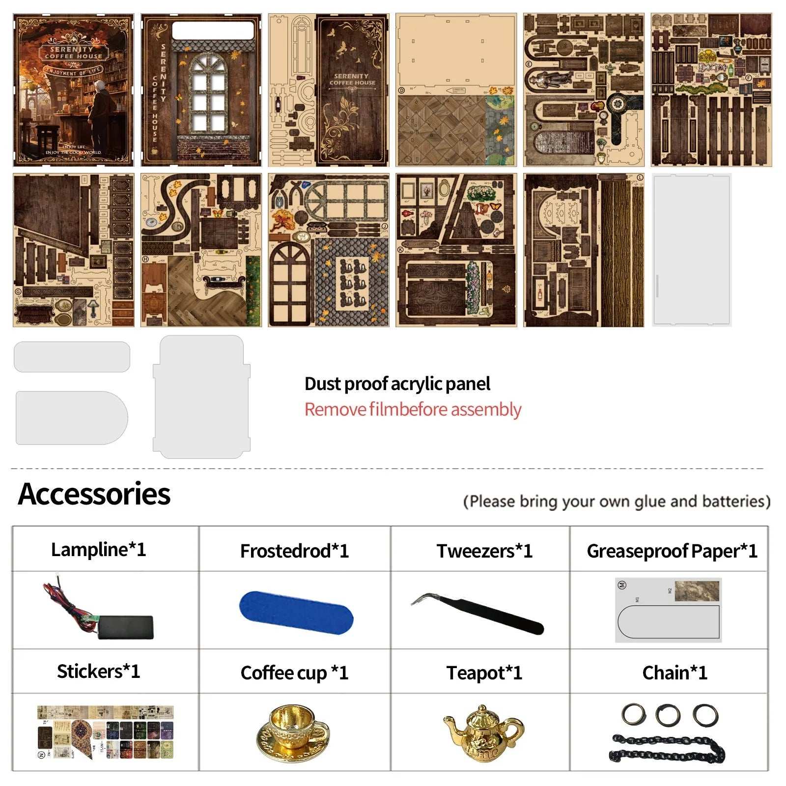 Serenity Coffee House DIY Book Nook Kit