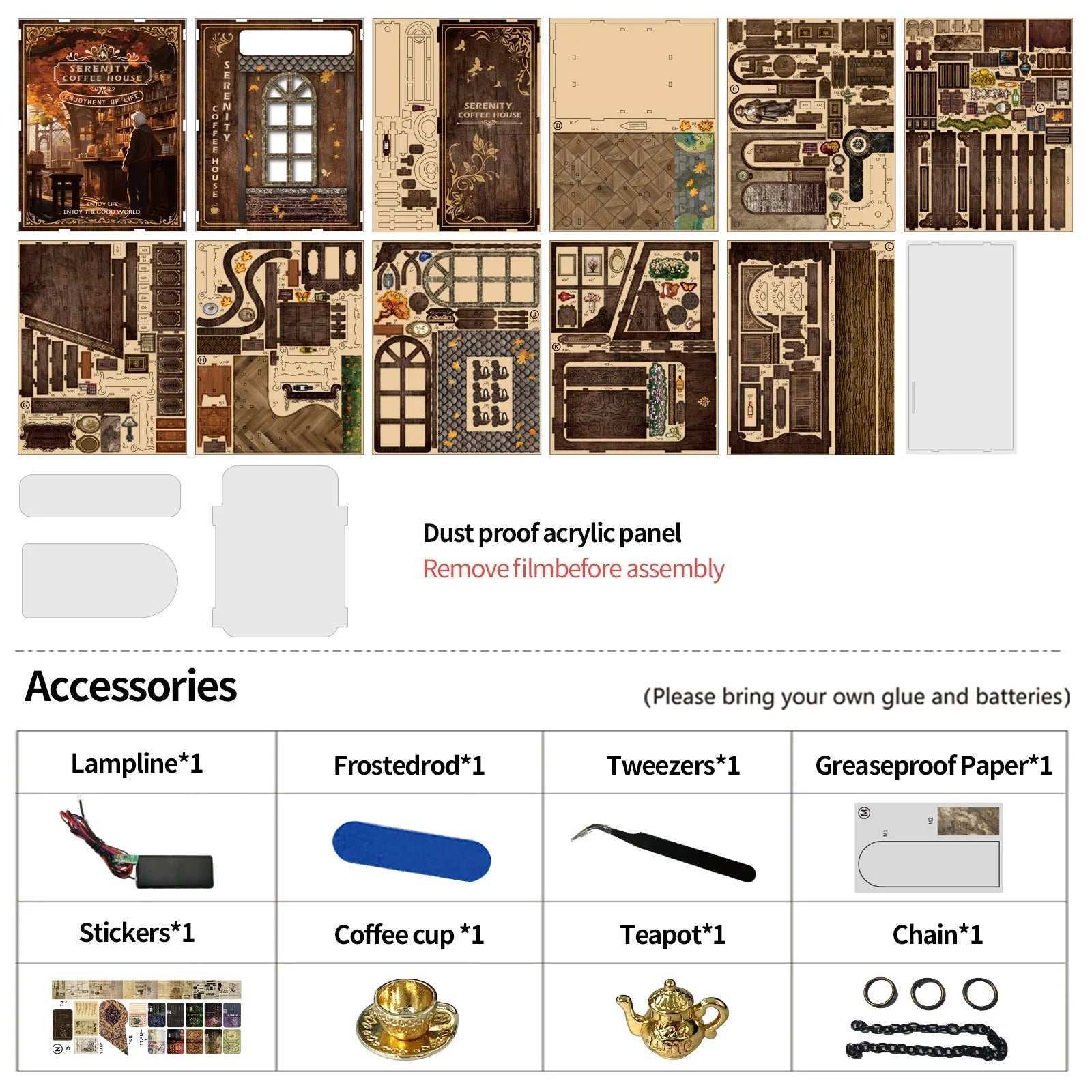 Serenity Coffee House DIY Book Nook Kit