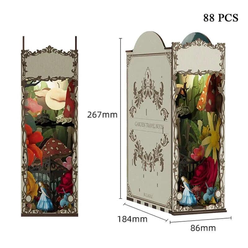 Alice in Wonderland Magic Garden Book Nook with Touch Light DIY Kit