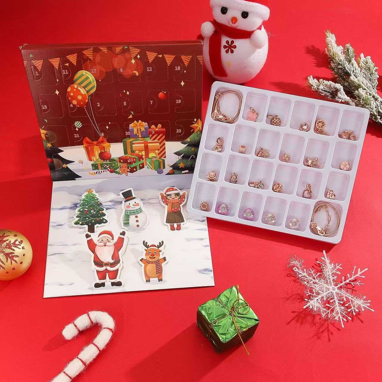 Advent Calendar DIY Charm Bracelet Set – 24 Days Dream Catcher Jewelry Countdown Gift