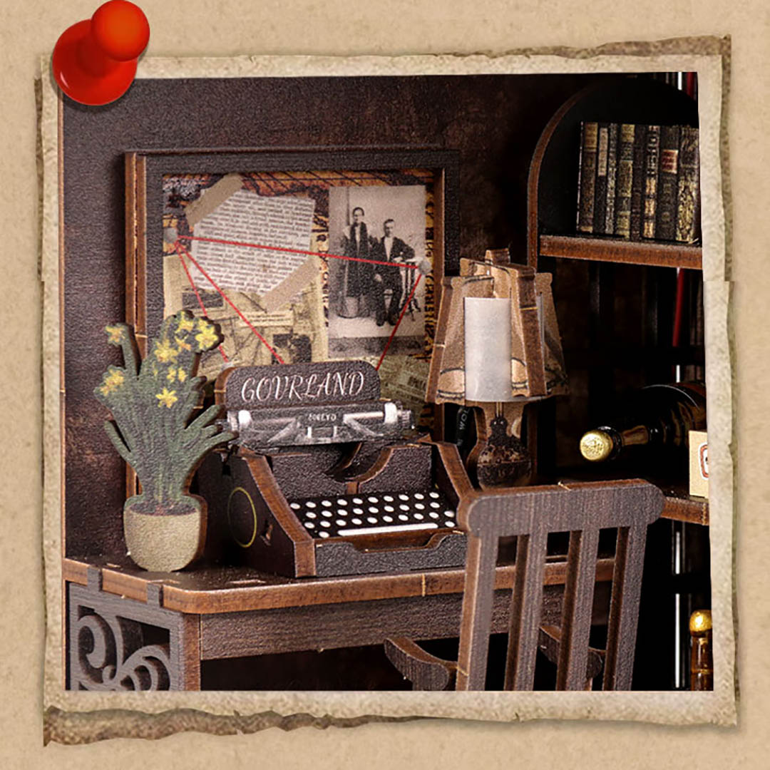 Sherlock Holmes Detective Agency DIY Book Nook Kit Mystery Puzzle