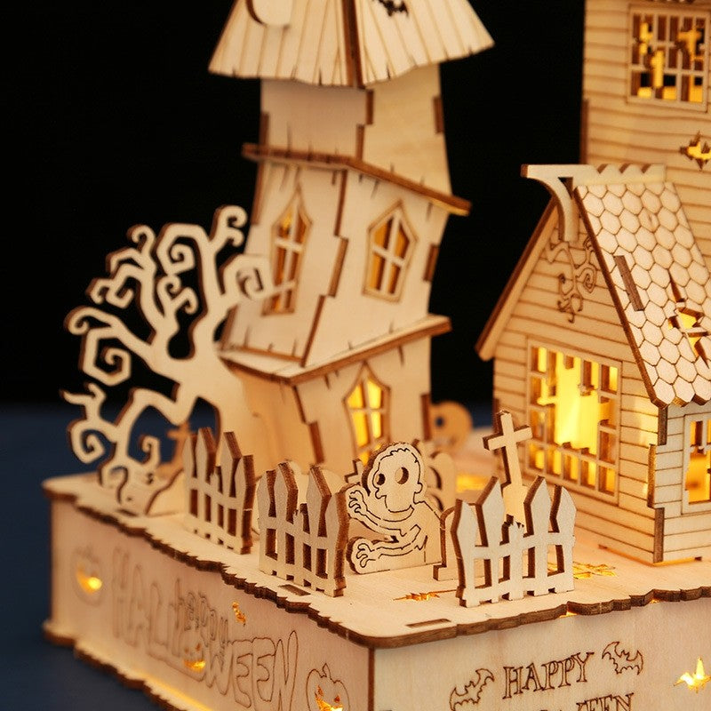 Halloween Haunted House 3D Wooden Puzzles
