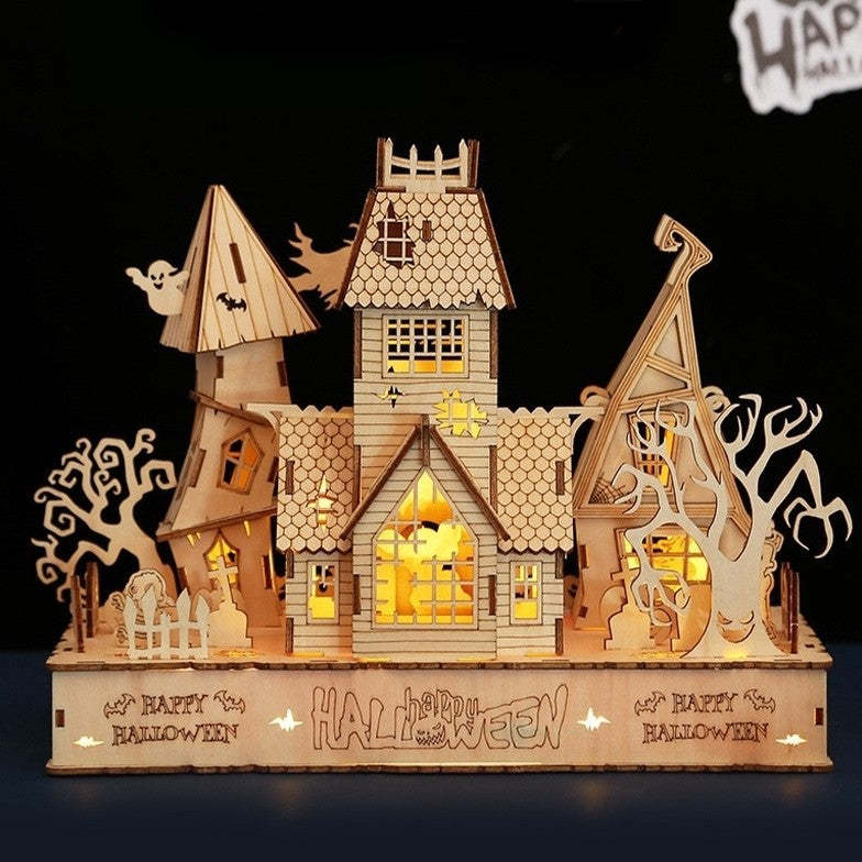 Halloween Haunted House 3D Wooden Puzzles