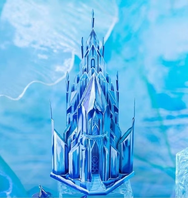 Frozen Elsa Ice Castle 3D Metal Puzzle with LED Light String DIY Model