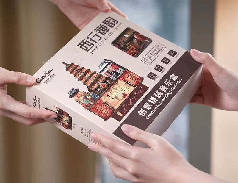 Journey to the West DIY Music Box Xuanzang Buddhist Story Rotating Wheel Puzzle