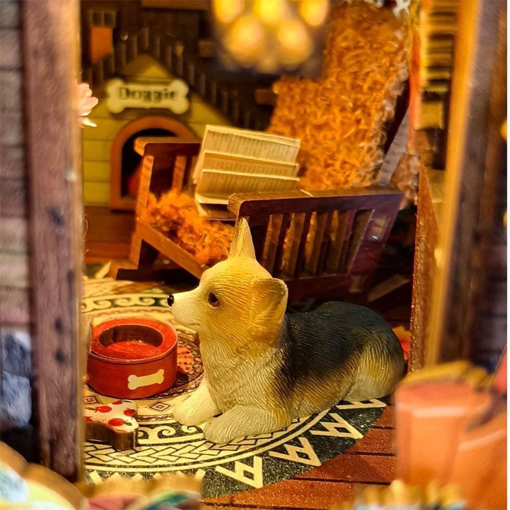 Twilight Cottage DIY Book Nook Kit – Miniature Enchanted Cottage Bookshelf Scene