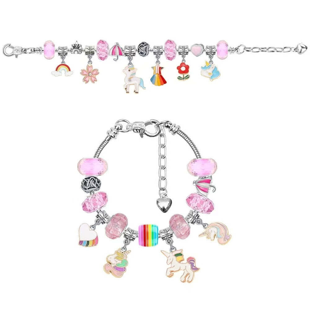 Unicorn Advent Calendar Christmas Countdown Bracelet Set – 24 Days Holiday Jewelry Gift for Kids
