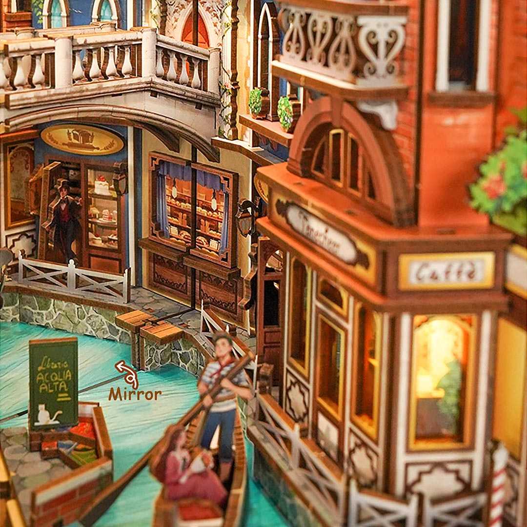 Venetian Dreams DIY Book Nook Kit – Miniature Venetian Scenic Bookshelf Insert