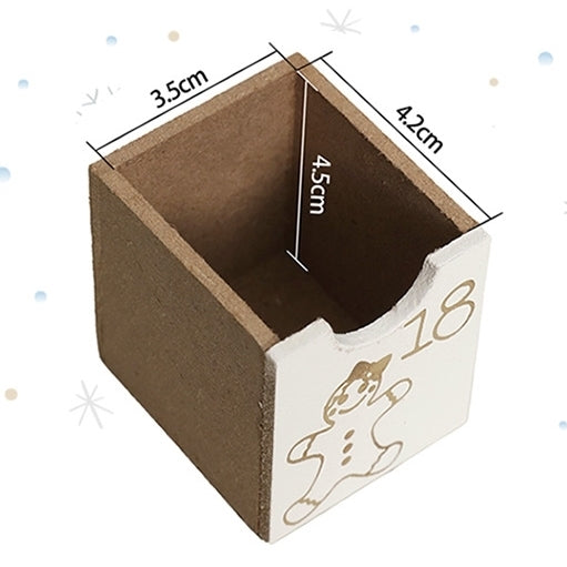 White Wooden Christmas Advent Calendar with 25 Drawers – 25 Days Holiday Countdown & Gift