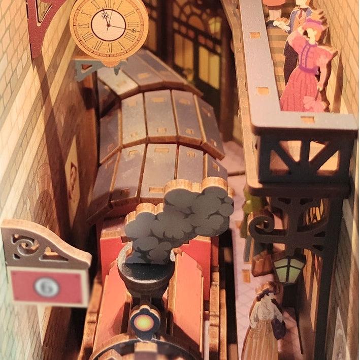 Age of Steam DIY Book Nook Kit – Steampunk Miniature Bookshelf Insert Diorama