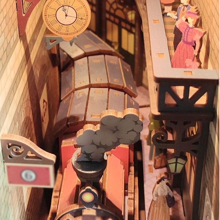 Age of Steam DIY Book Nook Kit – Steampunk Miniature Bookshelf Insert Diorama