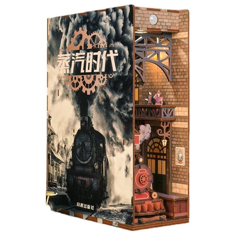 Age of Steam DIY Book Nook Kit – Steampunk Miniature Bookshelf Insert Diorama