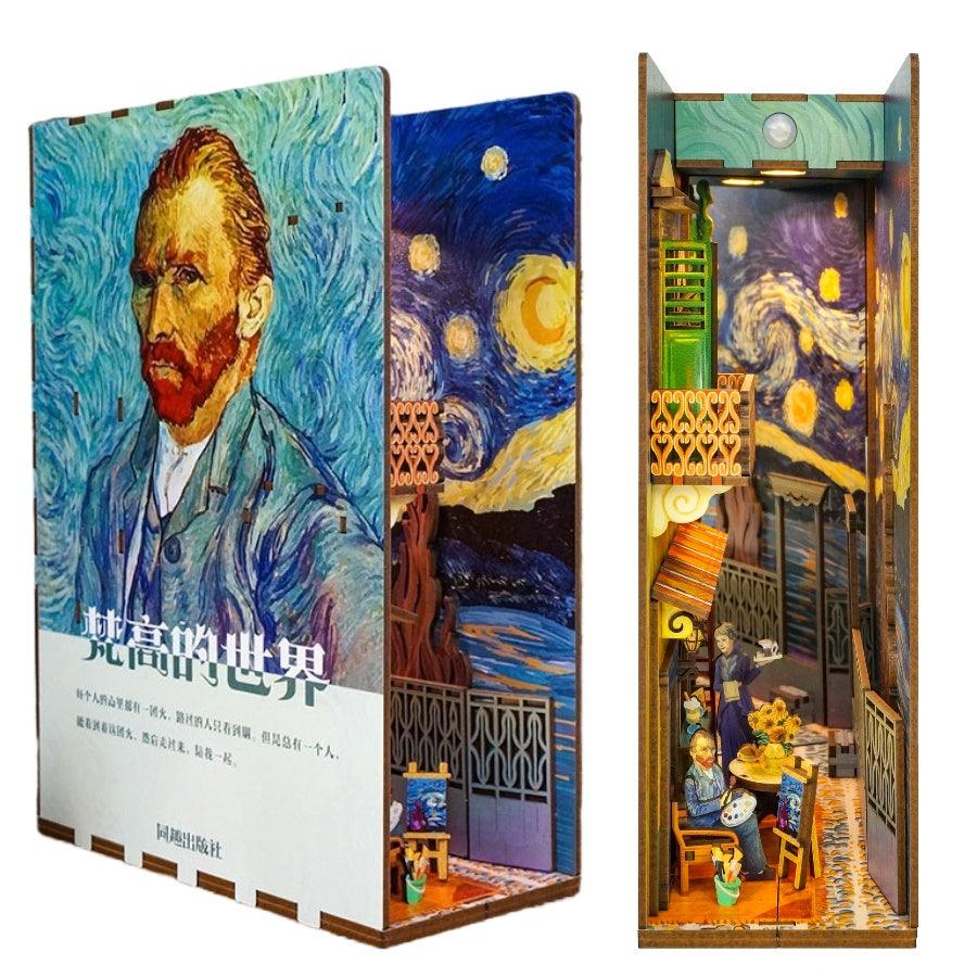Van Gogh's World DIY Book Nook Kit – Miniature Art Inspired Bookshelf Scene